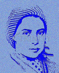 Giclée Print - Bernadette of Lourdes - In Blue by D. Paulos