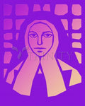 Giclée Print - Bernadette of Lourdes - Purple Glass by D. Paulos
