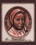 Giclée Print - Bernadette of Lourdes - Portrait with Signature by D. Paulos