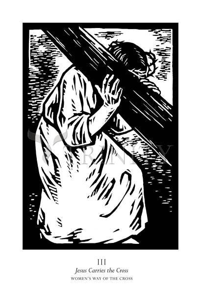 Women's Stations of the Cross 03 - Jesus Carries the Cross - Giclee Print