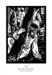 Giclée Print - Traditional Stations of the Cross 07 - Jesus Falls a Second Time by J. Lonneman