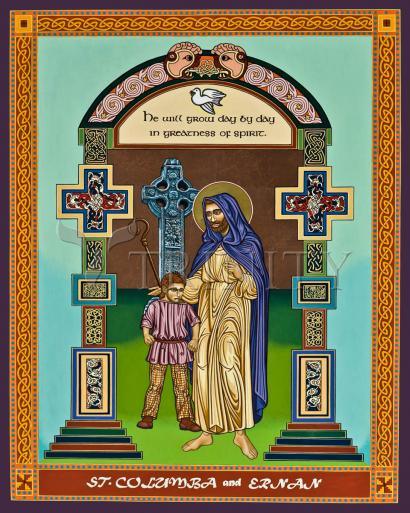 St. Columba and Ernan - Giclee Print