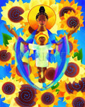 Giclée Print - Madonna and Child of Good Health with Sunflowers by M. McGrath