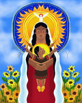 Giclée Print - Lakota Madonna with Sunflowers by M. McGrath