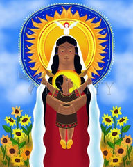 Giclée Print - Lakota Madonna with Sunflowers by M. McGrath