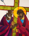 Giclée Print - Stations of the Cross - 5 Simon Helps Jesus Carry the Cross by M. McGrath