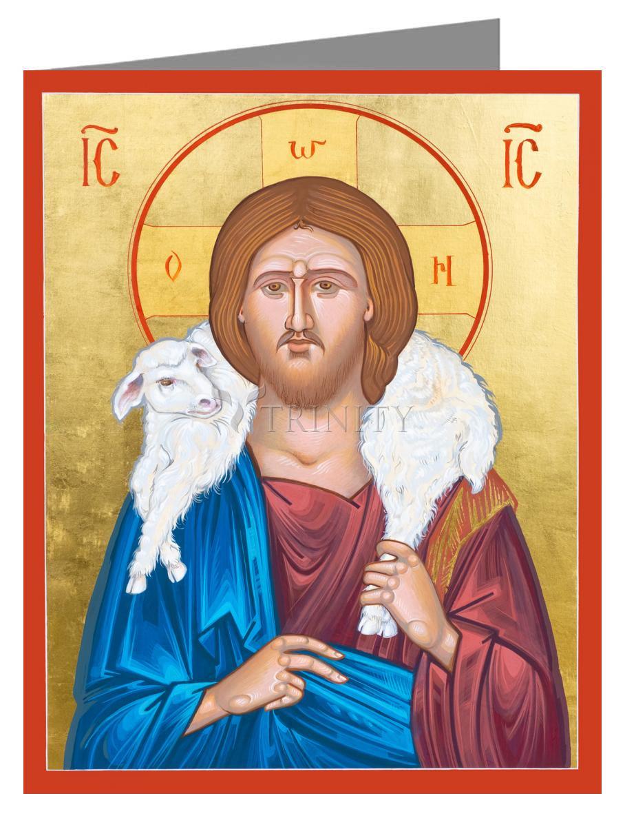 Christ the Good Shepherd - Note Card Custom Text by Robert Gerwing - Trinity Stores