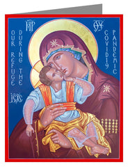 Note Card - Mother of God, Our Refuge During Covid-19 Pandemic by R. Gerwing