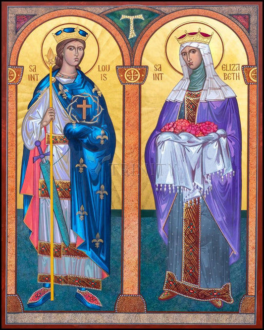 Sts. Elizabeth and Louis - Wood Plaque