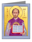 Custom Text Note Card - St. Ignatius Loyola by R. Gerwing