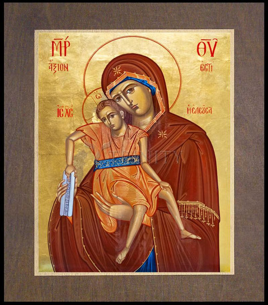 Virgin and Christ Child - Wood Plaque Premium