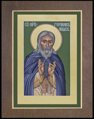 Wood Plaque Premium - St. Herman of Alaska by R. Lentz