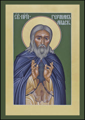 Wood Plaque - St. Herman of Alaska by R. Lentz