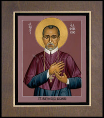 Wood Plaque Premium - St. Alphonsus Liguori by R. Lentz