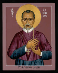 Wood Plaque - St. Alphonsus Liguori by R. Lentz