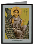 Custom Text Note Card - St. Anthony of Padua by R. Lentz