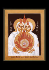 Holy Card - Sts. Brigid and Darlughdach of Kildare by R. Lentz