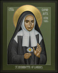 Wood Plaque - St. Bernadette of Lourdes by R. Lentz