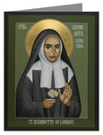 Custom Text Note Card - St. Bernadette of Lourdes by R. Lentz