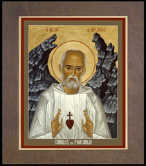 Wood Plaque Premium - St. Charles de Foucauld by R. Lentz