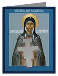 Custom Text Note Card - St. Clare of Assisi: Seraphic Matriarch by R. Lentz