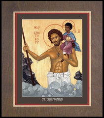 Wood Plaque Premium - St. Christopher by R. Lentz