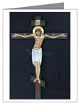 Custom Text Note Card - Christ Crucified by R. Lentz