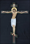 Wood Plaque - Christ Crucified by R. Lentz