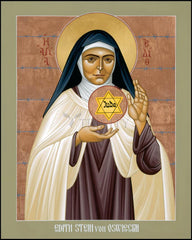 Wood Plaque - St. Edith Stein of Auschwitz by R. Lentz