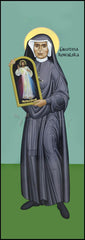 Wood Plaque - St. Faustina Kowalska by R. Lentz