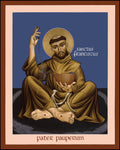 Wood Plaque - St. Francis, Father of the Poor by R. Lentz