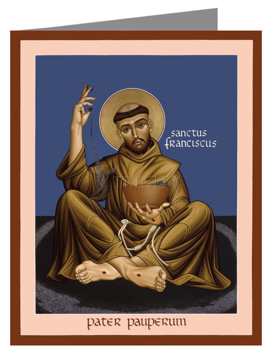St. Francis, Father of the Poor - Note Card Custom Text
