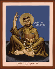 Wood Plaque - St. Francis, Father of the Poor by R. Lentz