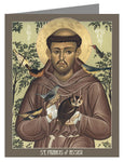 Custom Text Note Card - St. Francis of Assisi by R. Lentz