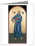 Custom Text Note Card - St. Francis Solano by R. Lentz