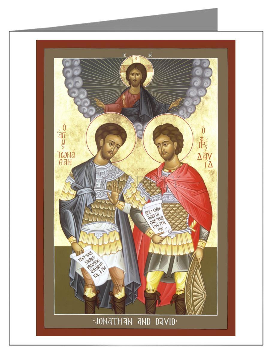 Jonathan and David - Note Card Custom Text by Br. Robert Lentz, OFM - Trinity Stores