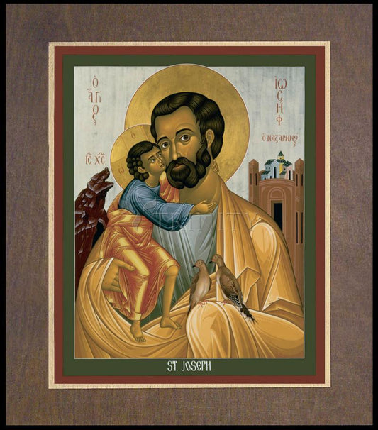 St. Joseph of Nazareth - Wood Plaque Premium
