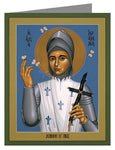 Custom Text Note Card - St. Joan of Arc by R. Lentz