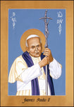 Wood Plaque - St. John Paul II by R. Lentz