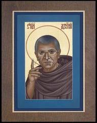 Wood Plaque Premium - Br. Juniper Capece, OFM by R. Lentz