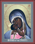Wood Plaque - Mother of God: Mother of the Streets by R. Lentz