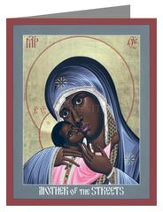 Custom Text Note Card - Mother of God: Mother of the Streets by R. Lentz