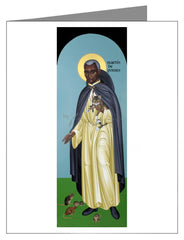 Custom Text Note Card - St. Martin de Porres by R. Lentz