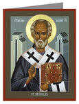 Custom Text Note Card - St. Nicholas of Myra by R. Lentz