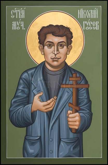 St. Nikolai Gusev - Wood Plaque by Br. Robert Lentz, OFM - Trinity Stores