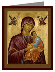 Custom Text Note Card - Our Lady of Perpetual Help by R. Lentz