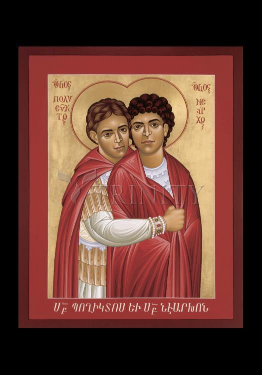 Sts. Polyeuct and Nearchus - Holy Card