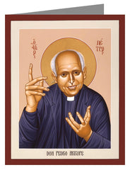 Custom Text Note Card - Pedro Arrupe, SJ by R. Lentz