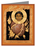 Custom Text Note Card - Quetzalcoatl Christ by R. Lentz