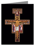 Custom Text Note Card - San Damiano Crucifix by R. Lentz